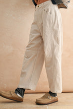Load image into Gallery viewer, Miou Muse Corduroy Barrel Pants in Beige
