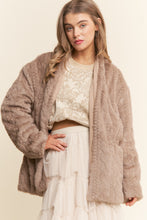 Load image into Gallery viewer, J.nna Open Front Faux Fur Jacket in Light Cocoa
