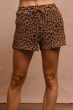 Load image into Gallery viewer, BiBi Leopard Knit Shorts in Camel/Black
