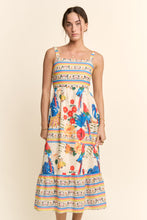 Load image into Gallery viewer, Davi &amp; Dani Parrot Print Maxi Dress in Cream Beige Multi
