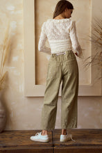 Load image into Gallery viewer, LovLov Paint Splatter and Patched Barrel Pants in Olive
