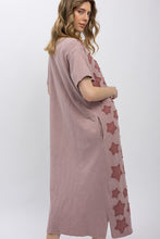Load image into Gallery viewer, BlueVelvet Star Patch Maxi Dress in Mauve
