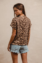 Load image into Gallery viewer, BiBi Leopard Print Baize Knit Top in Beige/Brown
