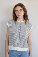 Things Between PIPER Vest in Ivory-Black