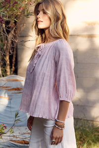 In February Crinkled Textured Top in Dusty Pink Shirts & Tops In February   