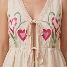 Load image into Gallery viewer, J.nna Heart-Bloom Lace Maxi Vest in Beige
