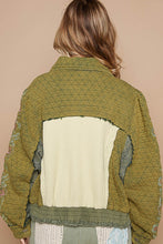 Load image into Gallery viewer, POL Quilted Jacket with Embroidered Sleeves in Basil Multi
