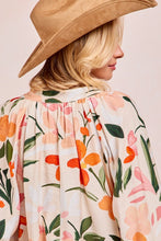Load image into Gallery viewer, BiBi Floral Print Exaggerated Balloon Sleeve Top in Floral
