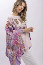 Load image into Gallery viewer, BlueVelvet The King Upcycled Inspired Poncho Top in Pink

