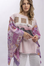 Load image into Gallery viewer, BlueVelvet The King Upcycled Inspired Poncho Top in Pink
