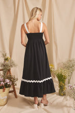 Load image into Gallery viewer, In February Ric Rac Maxi Dress in Black/Off White
