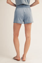 Load image into Gallery viewer, Jodifl Elastic Waist Washed Shorts in Denim

