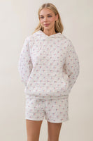 Veveret All-American Quilted Hoodie in White