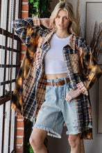 Load image into Gallery viewer, Oli &amp; Hali Mixed Plaid Button Down Top with Pearl Snap Buttons in Navy
