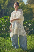 Load image into Gallery viewer, Davi &amp; Dani OVERSIZED Sheer Lace Tunic Top in Cream
