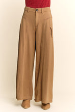 Load image into Gallery viewer, Davi &amp; Dani High Waisted Front Slit Wide Leg Knit Pants in Mocha
