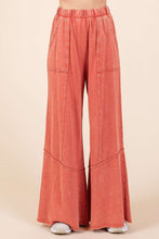 Load image into Gallery viewer, Mittoshop Mineral Washed Wide Leg Pants in Rust
