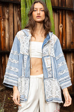 Load image into Gallery viewer, POL Denim Jacket with Crochet Patch Details
