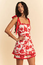 Load image into Gallery viewer, Davi &amp; Dani Floral Print Romper in Red

