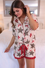 Load image into Gallery viewer, Jess Lea Simply Untamed Ruffle Pajama Set in Cream
