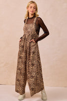 BiBi Leopard Print Wide Leg Jumpsuit in Leopard