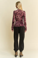 Davi & Dani Mineral Washed Joggers with Rhinestones in Black