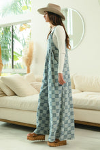 Load image into Gallery viewer, BiBi Vintage Washed Checkered Overalls in Denim ON ORDER
