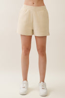Veveret Striped Shorts in Light Mustard