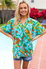 Load image into Gallery viewer, Haptics Lightweight Tropical Print Top in Green
