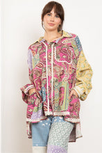 Load image into Gallery viewer, BlueVelvet OVERSIZED Multi Colored Printed Patchwork Top in Dusty Pink
