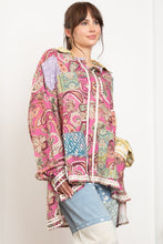 Load image into Gallery viewer, BlueVelvet OVERSIZED Multi Colored Printed Patchwork Top in Dusty Pink
