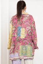 Load image into Gallery viewer, BlueVelvet OVERSIZED Multi Colored Printed Patchwork Top in Dusty Pink
