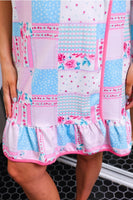 Jess Lea Almost Ready Bath Wrap in Pink Heirloom Patchwork
