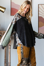 Load image into Gallery viewer, Oli &amp; Hali OVERSIZED Plaid Mix Top in Black
