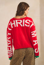 Load image into Gallery viewer, LovLov MERRY CHRISTMAS Knit Sweater in Red
