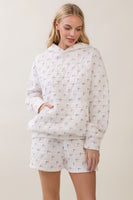 Veveret All-American Quilted Hoodie in White