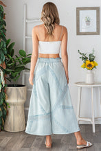 Load image into Gallery viewer, Oli &amp; Hali Terry Knit Pants with Lace Trim in Light Blue
