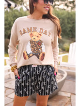 Load image into Gallery viewer, Jess Lea Lightweight Benny the Bear Game Day Sweatshirt in Neutral
