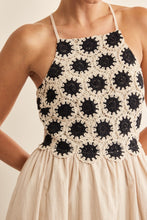 Load image into Gallery viewer, In February Cotton Mini Dress with Delicate Crochet Top in Natural
