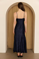 Storia Cascade Ruffle Maxi Dress in Navy