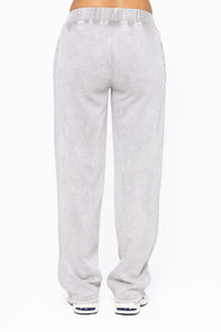 Mono B Vintage Washed Fleece Pants in Fog