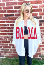 Load image into Gallery viewer, Simply Blush Game Day BAMA Sweatshirt Cardigan in Ash Grey
