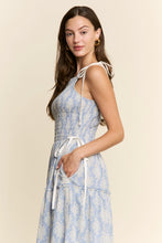 Load image into Gallery viewer, J.nna Floral Print Maxi Dress in Pastel Blue
