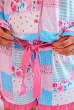 Load image into Gallery viewer, Jess Lea Pink Heirloom Patchwork Ruffle Pajama Set in Pink Heirloom
