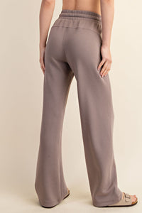 Rae Mode Scuba Knit Straight Leg Pants in Mocha