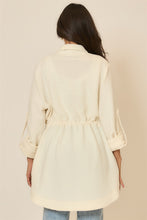Load image into Gallery viewer, Cozy Co. Crinkle Rib Textured Jacket in Cream
