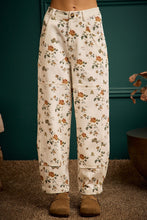 Load image into Gallery viewer, So Me Floral Print Mid Rise Wide Pants in Ivory
