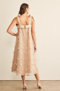 In February Blossom Floral Embroidery Midi Dress in Mocha Dress In February   