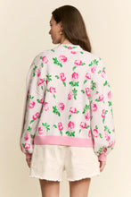 Load image into Gallery viewer, J.nna Knit Rose Pattern Cardigan in Pink
