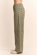 Load image into Gallery viewer, Davi &amp; Dani Polka Dot Barrel Pants in Olive

